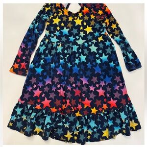 Diane Gilman Pink and Red Ruffled Long Sleeve Sundress